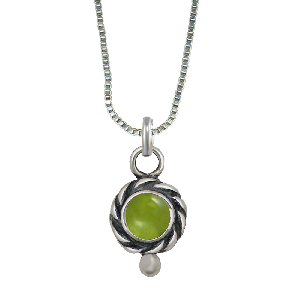 Sterling Silver Little Peridot Pendant Necklace